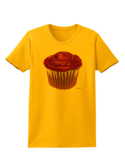 Giant Bright Purple Cupcake Womens T-Shirt by TooLoud-Womens T-Shirt-TooLoud-Gold-X-Small-Davson Sales