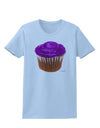 Giant Bright Purple Cupcake Womens T-Shirt by TooLoud-Womens T-Shirt-TooLoud-Light-Blue-X-Small-Davson Sales