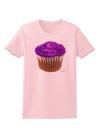 Giant Bright Purple Cupcake Womens T-Shirt by TooLoud-Womens T-Shirt-TooLoud-PalePink-X-Small-Davson Sales