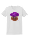 Giant Bright Purple Cupcake Womens T-Shirt by TooLoud-Womens T-Shirt-TooLoud-White-X-Small-Davson Sales