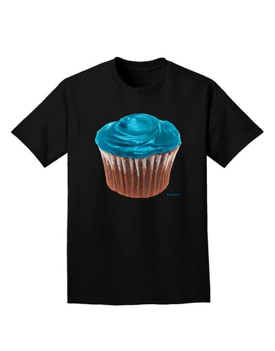 Giant Bright Turquoise Cupcake Adult Dark T-Shirt by TooLoud-Mens T-Shirt-TooLoud-Black-Small-Davson Sales