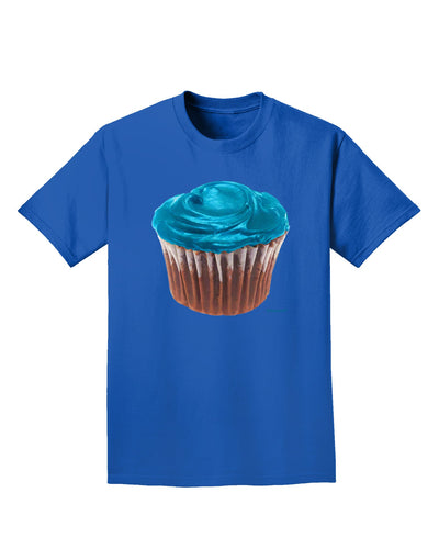 Giant Bright Turquoise Cupcake Adult Dark T-Shirt by TooLoud-Mens T-Shirt-TooLoud-Royal-Blue-Small-Davson Sales