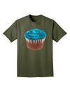 Giant Bright Turquoise Cupcake Adult Dark T-Shirt by TooLoud-Mens T-Shirt-TooLoud-Military-Green-Small-Davson Sales