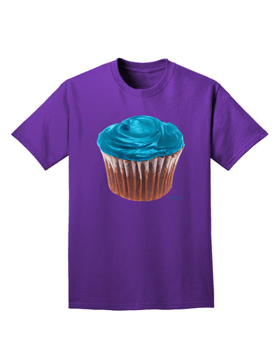 Giant Bright Turquoise Cupcake Adult Dark T-Shirt by TooLoud-Mens T-Shirt-TooLoud-Purple-Small-Davson Sales