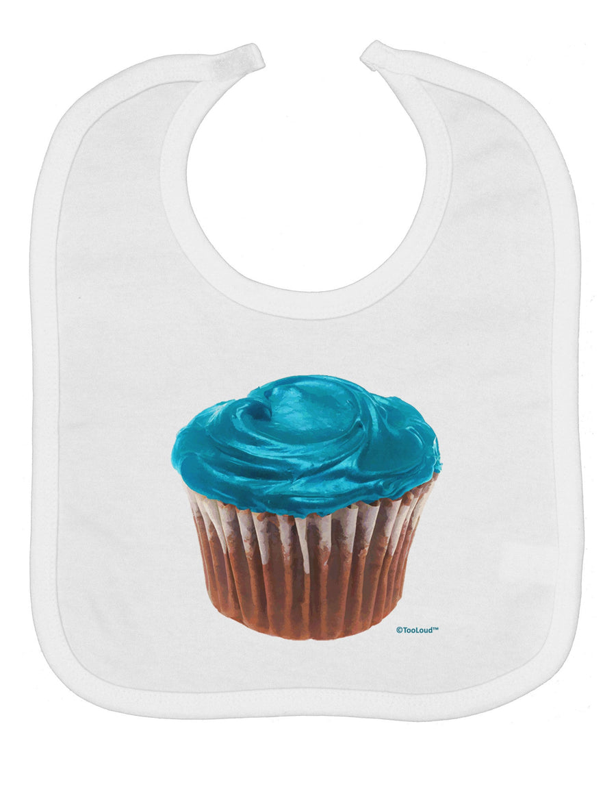 Giant Bright Turquoise Cupcake Baby Bib by TooLoud