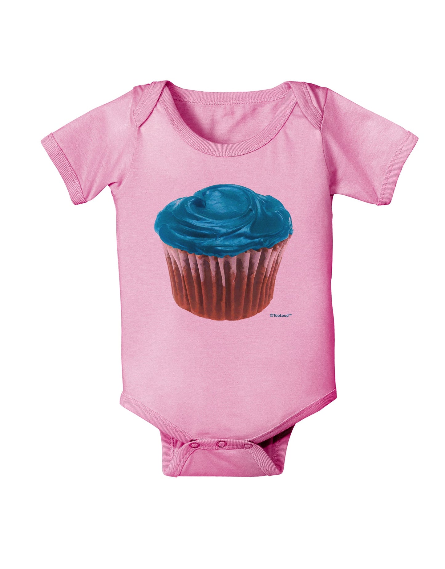 Giant Bright Turquoise Cupcake Baby Romper Bodysuit by TooLoud-TooLoud-Light-Pink-06-Months-Davson Sales