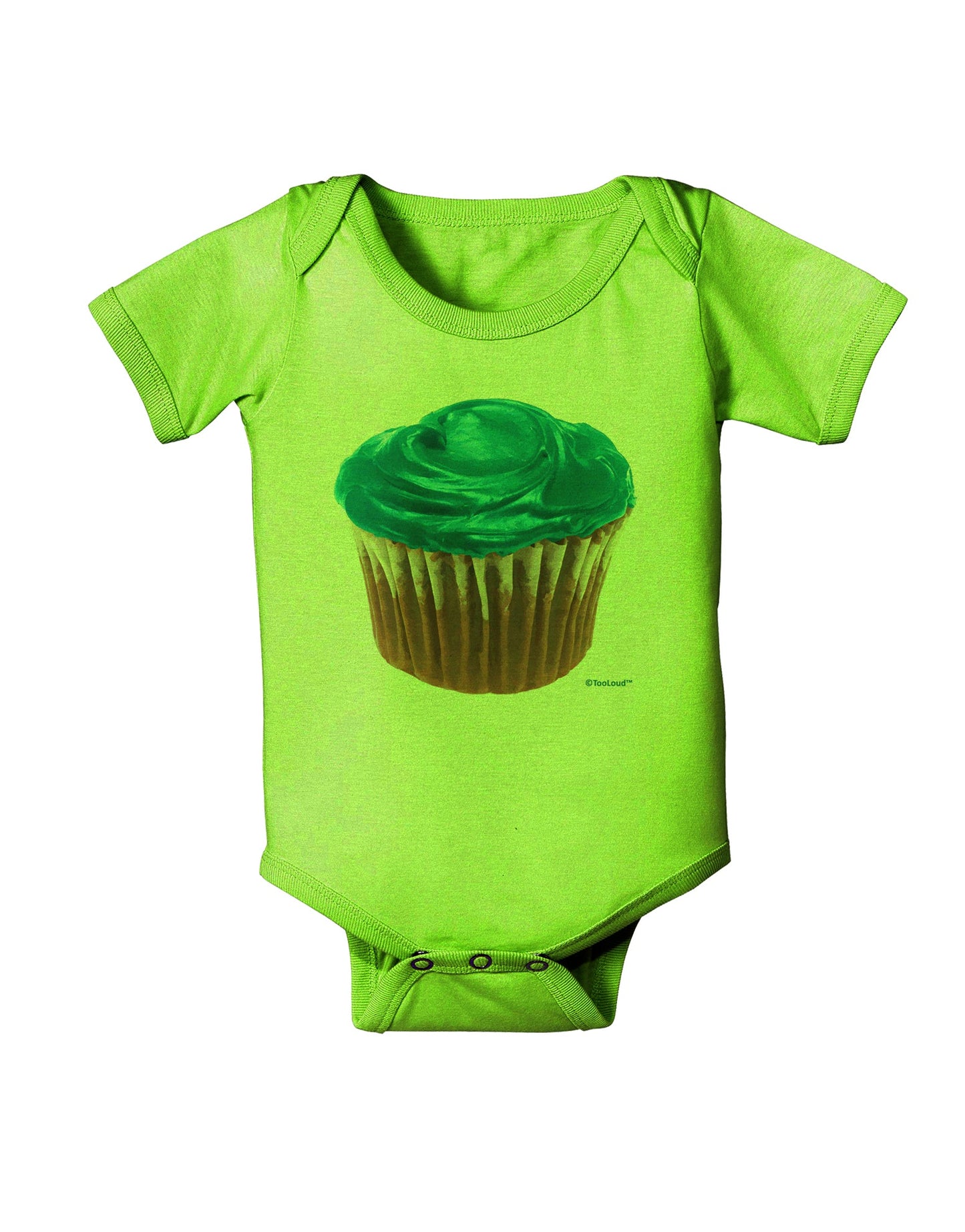 Giant Bright Turquoise Cupcake Baby Romper Bodysuit by TooLoud-TooLoud-Lime-Green-06-Months-Davson Sales