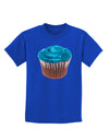 Giant Bright Turquoise Cupcake Childrens Dark T-Shirt by TooLoud-Childrens T-Shirt-TooLoud-Royal-Blue-X-Small-Davson Sales