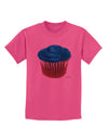 Giant Bright Turquoise Cupcake Childrens T-Shirt by TooLoud-Childrens T-Shirt-TooLoud-Sangria-X-Small-Davson Sales