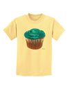 Giant Bright Turquoise Cupcake Childrens T-Shirt by TooLoud-Childrens T-Shirt-TooLoud-Daffodil-Yellow-X-Small-Davson Sales