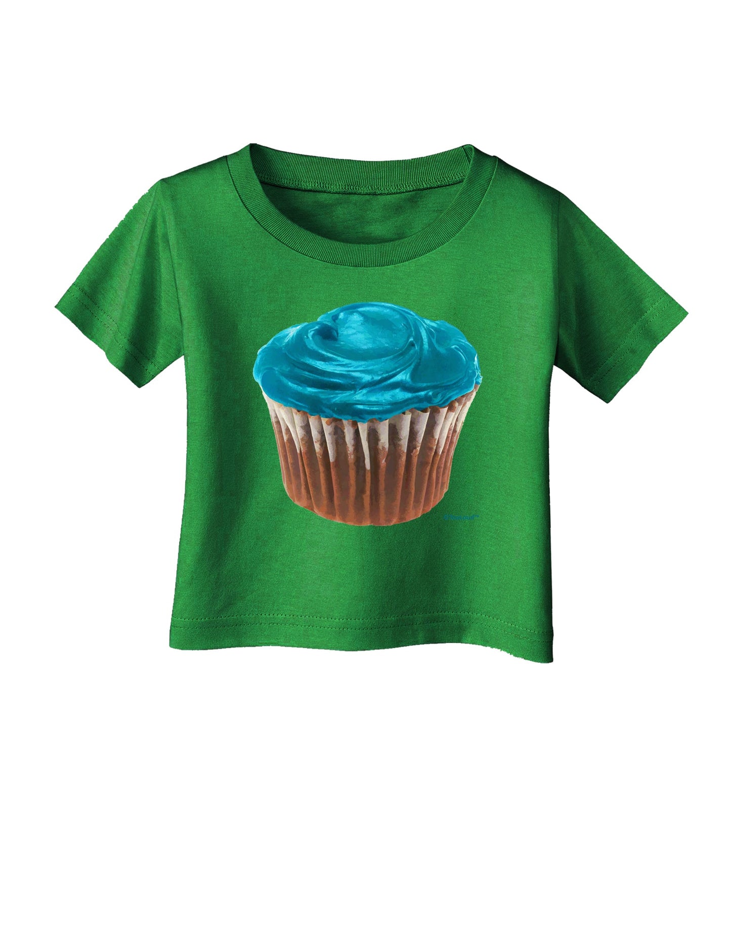 Giant Bright Turquoise Cupcake Infant T-Shirt Dark by TooLoud-Infant T-Shirt-TooLoud-Clover-Green-06-Months-Davson Sales