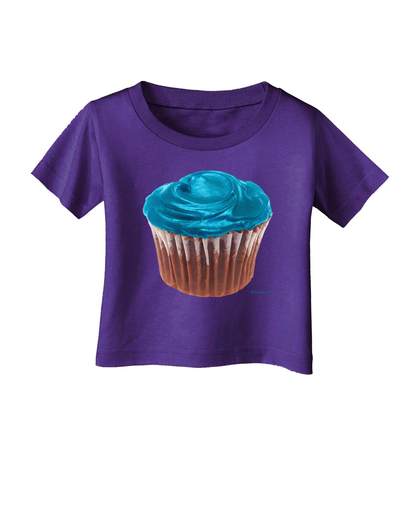 Giant Bright Turquoise Cupcake Infant T-Shirt Dark by TooLoud-Infant T-Shirt-TooLoud-Purple-06-Months-Davson Sales