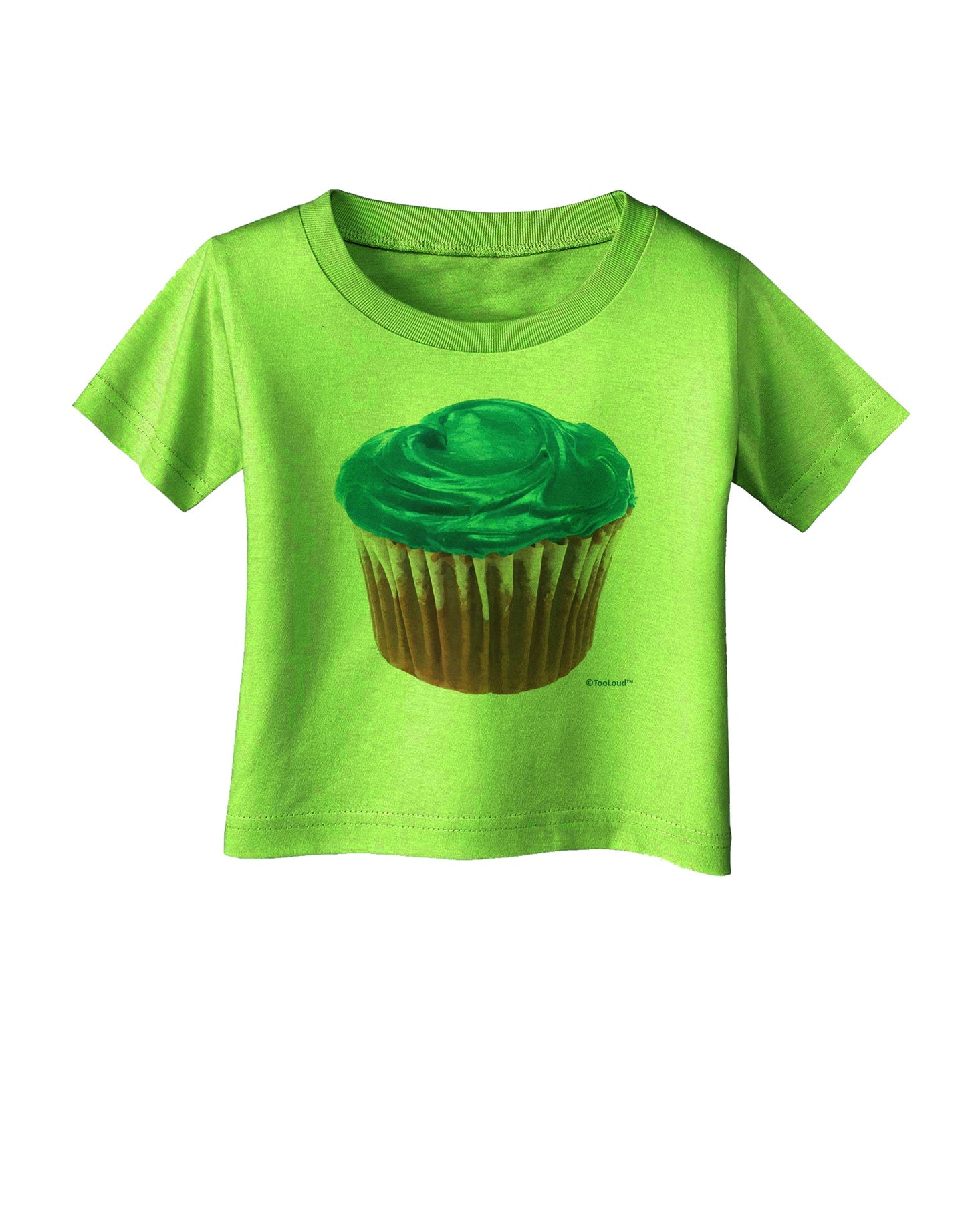 Giant Bright Turquoise Cupcake Infant T-Shirt by TooLoud-Infant T-Shirt-TooLoud-Lime-Green-06-Months-Davson Sales
