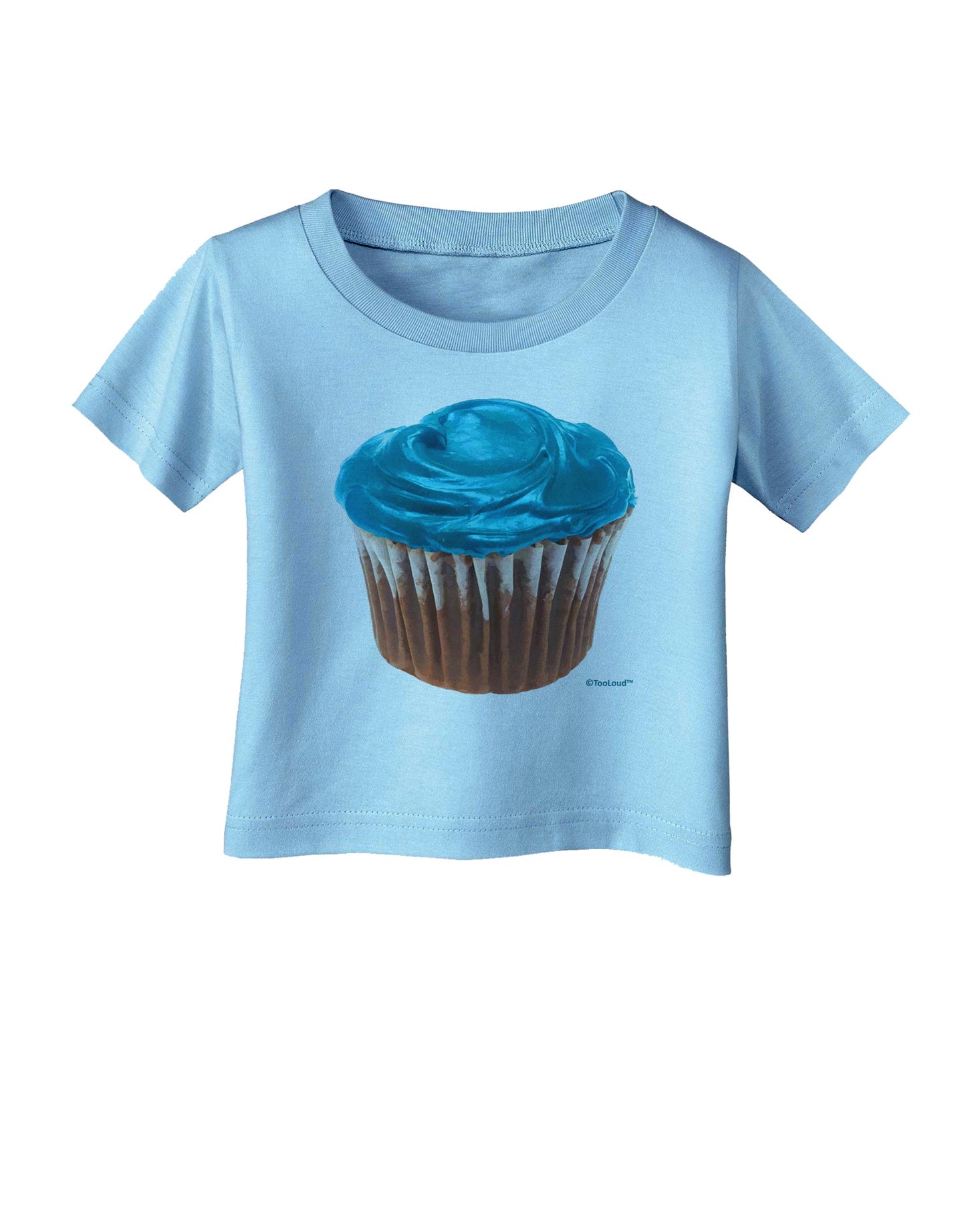 Giant Bright Turquoise Cupcake Infant T-Shirt by TooLoud-Infant T-Shirt-TooLoud-Aquatic-Blue-06-Months-Davson Sales