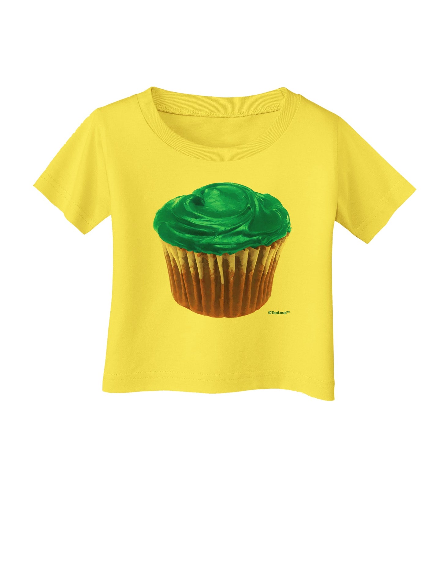 Giant Bright Turquoise Cupcake Infant T-Shirt by TooLoud-Infant T-Shirt-TooLoud-Yellow-06-Months-Davson Sales