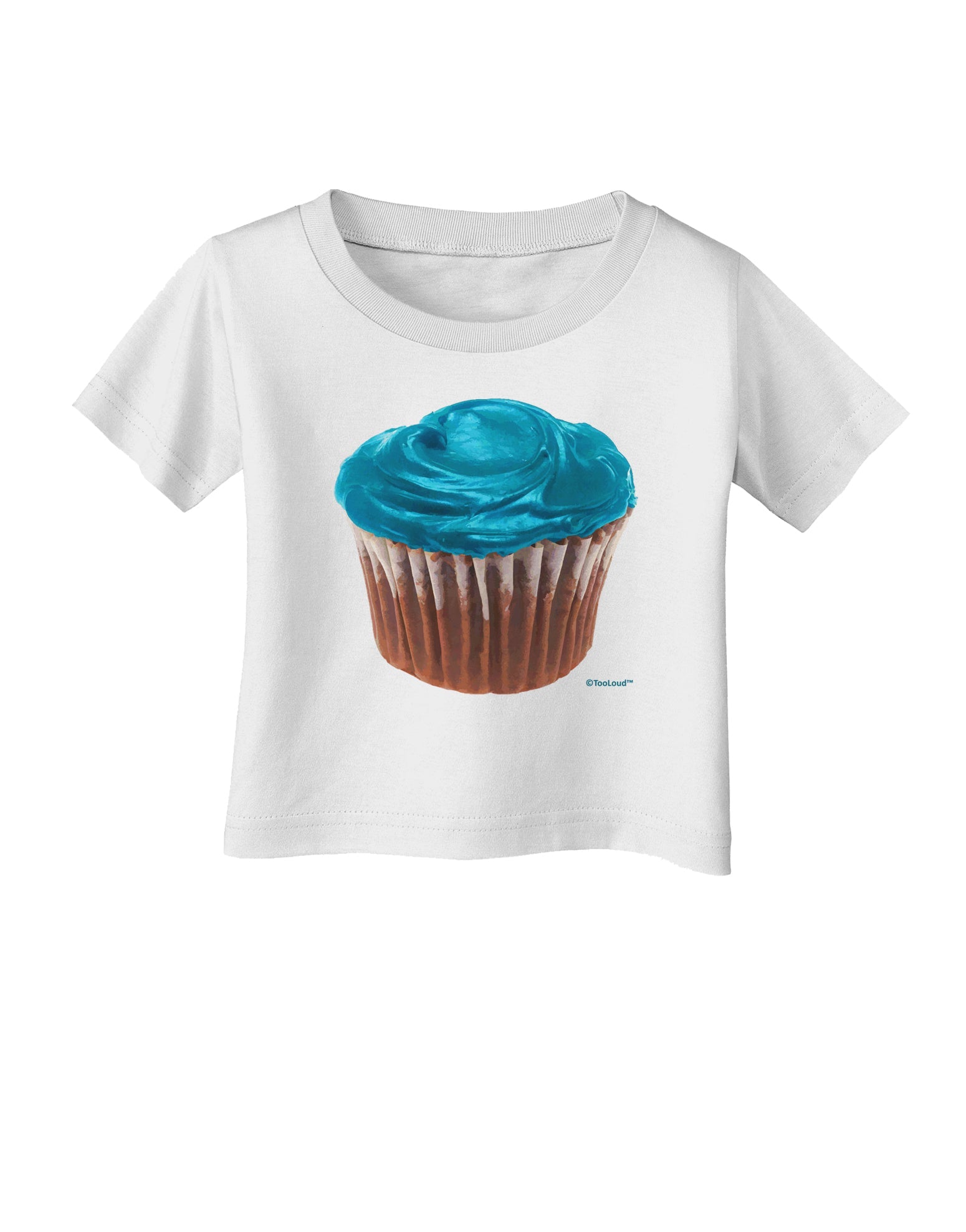 Giant Bright Turquoise Cupcake Infant T-Shirt by TooLoud-Infant T-Shirt-TooLoud-White-06-Months-Davson Sales