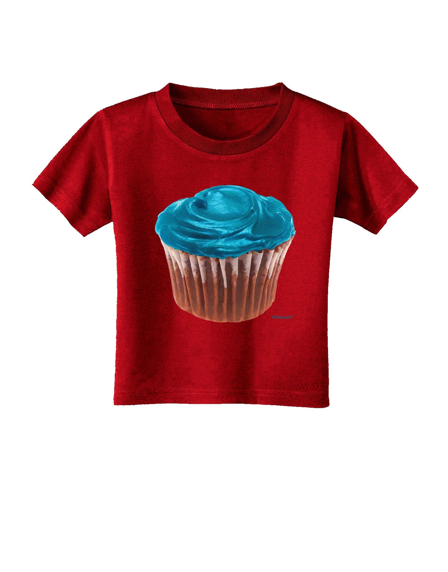 Giant Bright Turquoise Cupcake Toddler T-Shirt Dark by TooLoud-Toddler T-Shirt-TooLoud-Red-2T-Davson Sales