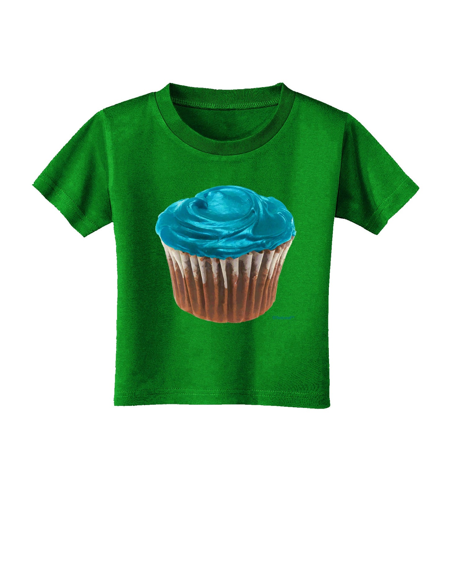 Giant Bright Turquoise Cupcake Toddler T-Shirt Dark by TooLoud-Toddler T-Shirt-TooLoud-Clover-Green-2T-Davson Sales