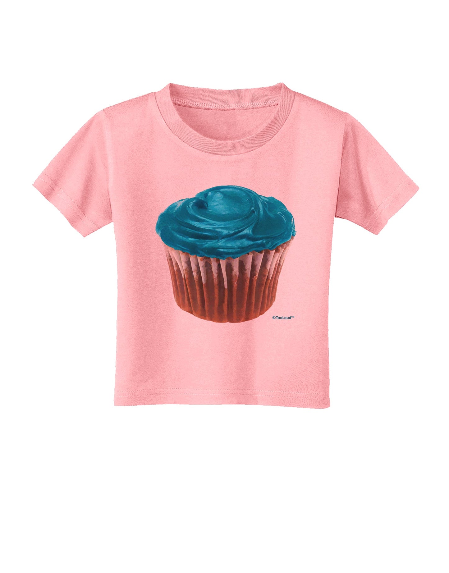Giant Bright Turquoise Cupcake Toddler T-Shirt by TooLoud-Toddler T-Shirt-TooLoud-Candy-Pink-2T-Davson Sales