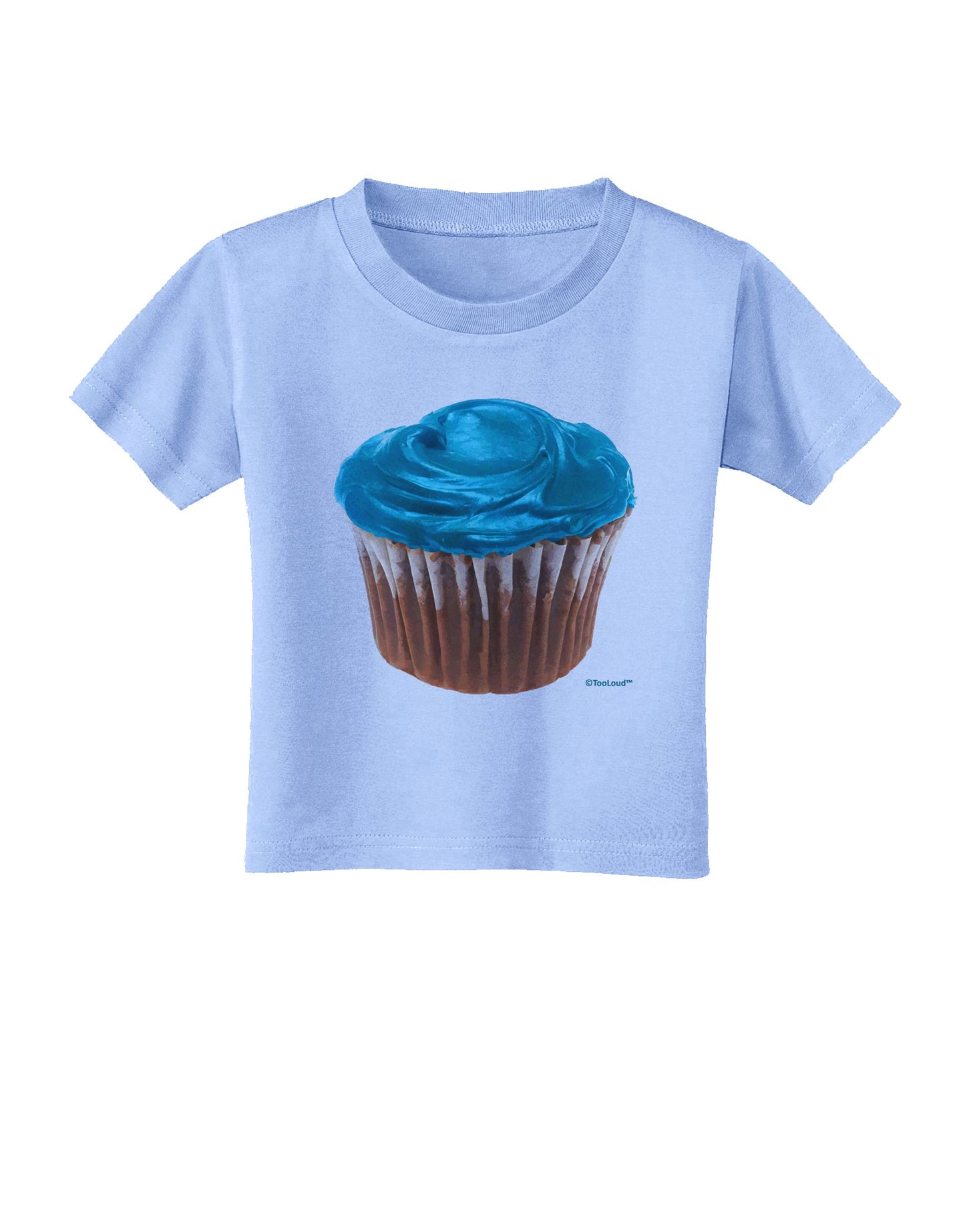 Giant Bright Turquoise Cupcake Toddler T-Shirt by TooLoud-Toddler T-Shirt-TooLoud-Aquatic-Blue-2T-Davson Sales
