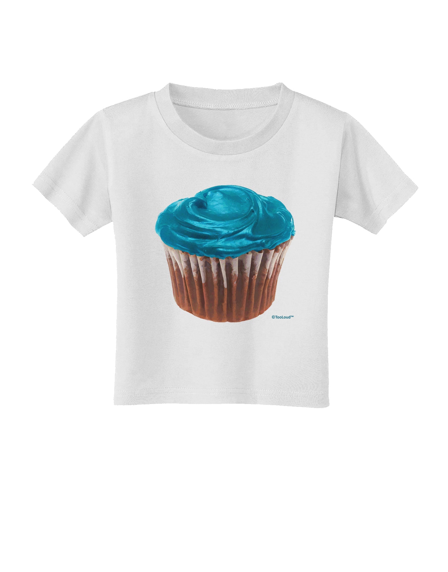 Giant Bright Turquoise Cupcake Toddler T-Shirt by TooLoud-Toddler T-Shirt-TooLoud-White-2T-Davson Sales