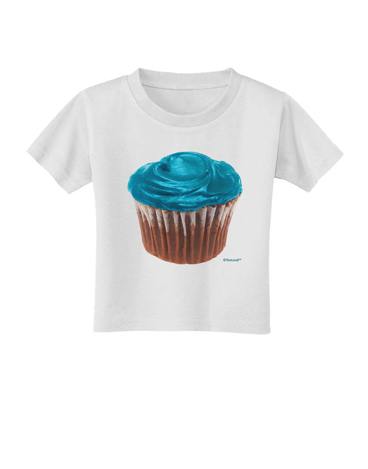 Giant Bright Turquoise Cupcake Toddler T-Shirt by TooLoud-Toddler T-Shirt-TooLoud-White-2T-Davson Sales