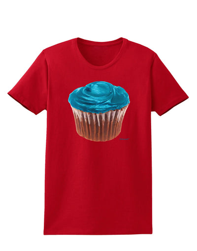 Giant Bright Turquoise Cupcake Womens Dark T-Shirt by TooLoud-Womens T-Shirt-TooLoud-Red-X-Small-Davson Sales