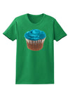 Giant Bright Turquoise Cupcake Womens Dark T-Shirt by TooLoud-Womens T-Shirt-TooLoud-Kelly-Green-X-Small-Davson Sales