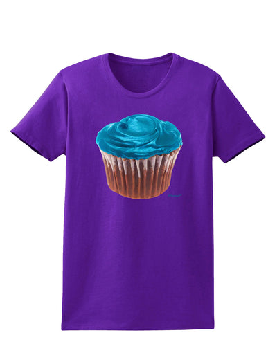 Giant Bright Turquoise Cupcake Womens Dark T-Shirt by TooLoud-Womens T-Shirt-TooLoud-Purple-X-Small-Davson Sales