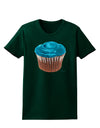 Giant Bright Turquoise Cupcake Womens Dark T-Shirt by TooLoud-Womens T-Shirt-TooLoud-Forest-Green-Small-Davson Sales