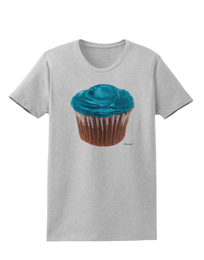 Giant Bright Turquoise Cupcake Womens T-Shirt by TooLoud-Womens T-Shirt-TooLoud-AshGray-X-Small-Davson Sales