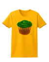 Giant Bright Turquoise Cupcake Womens T-Shirt by TooLoud-Womens T-Shirt-TooLoud-Gold-X-Small-Davson Sales