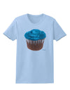 Giant Bright Turquoise Cupcake Womens T-Shirt by TooLoud-Womens T-Shirt-TooLoud-Light-Blue-X-Small-Davson Sales