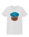 Giant Bright Turquoise Cupcake Womens T-Shirt by TooLoud-Womens T-Shirt-TooLoud-White-X-Small-Davson Sales