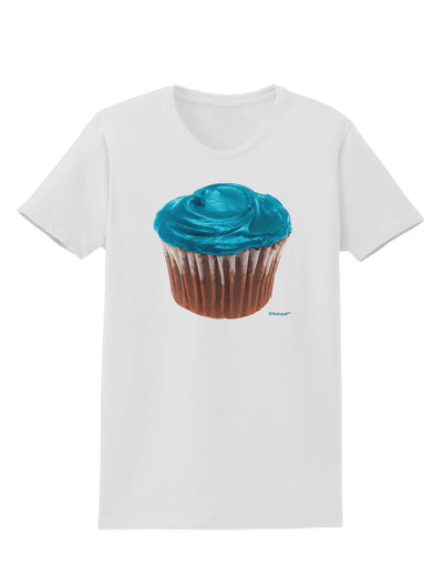 Giant Bright Turquoise Cupcake Womens T-Shirt by TooLoud-Womens T-Shirt-TooLoud-White-X-Small-Davson Sales