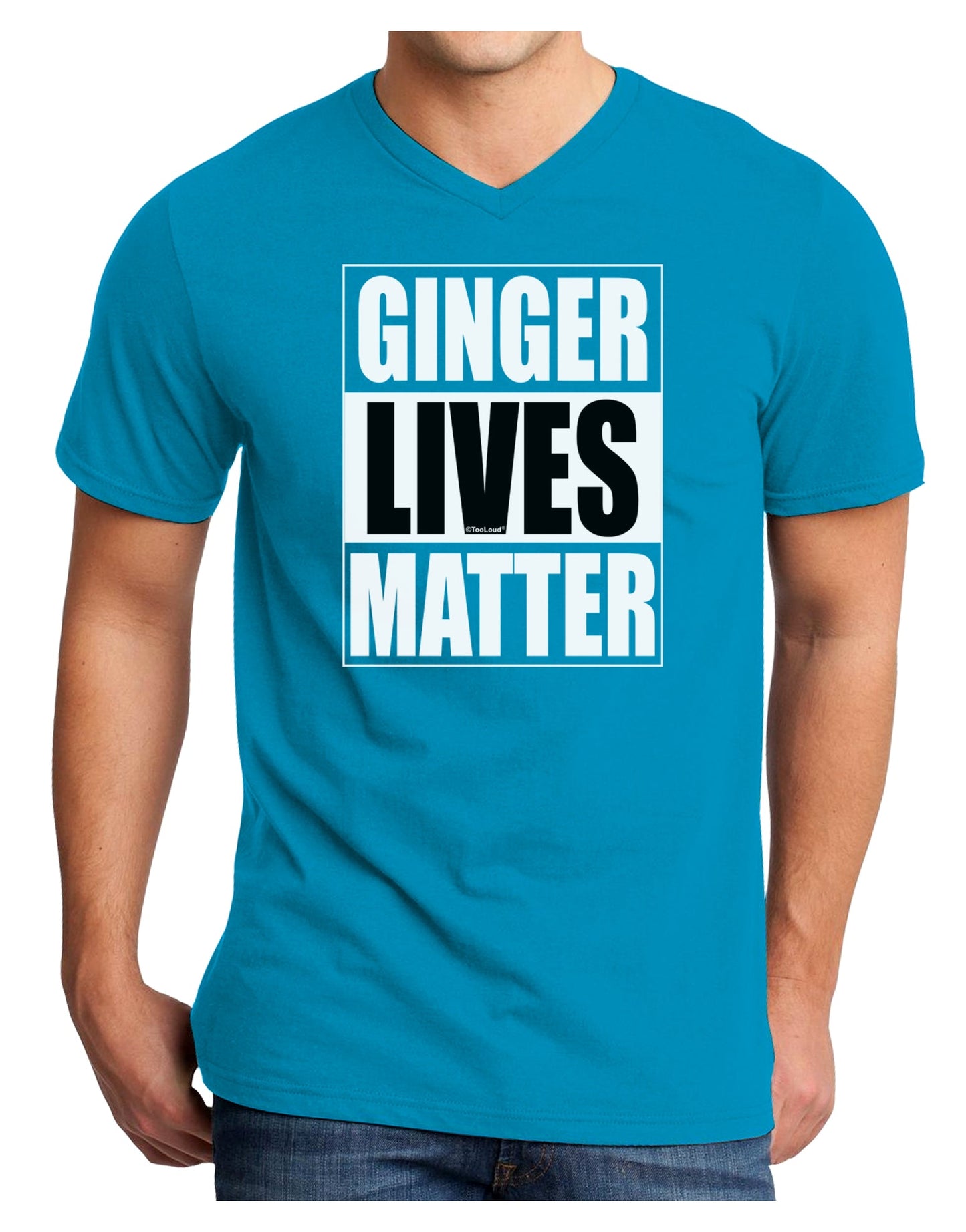 Ginger Lives Matter Adult Dark V-Neck T-Shirt by TooLoud-TooLoud-Turquoise-Small-Davson Sales