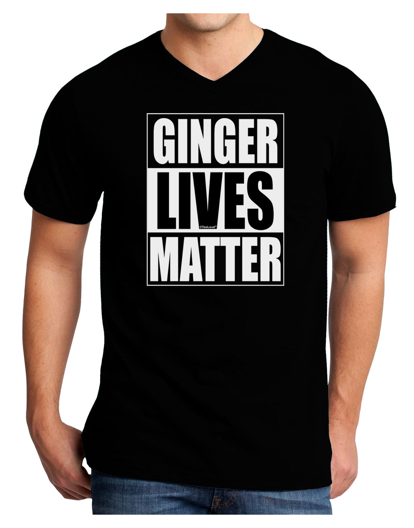 Ginger Lives Matter Adult Dark V-Neck T-Shirt by TooLoud-TooLoud-Black-Small-Davson Sales