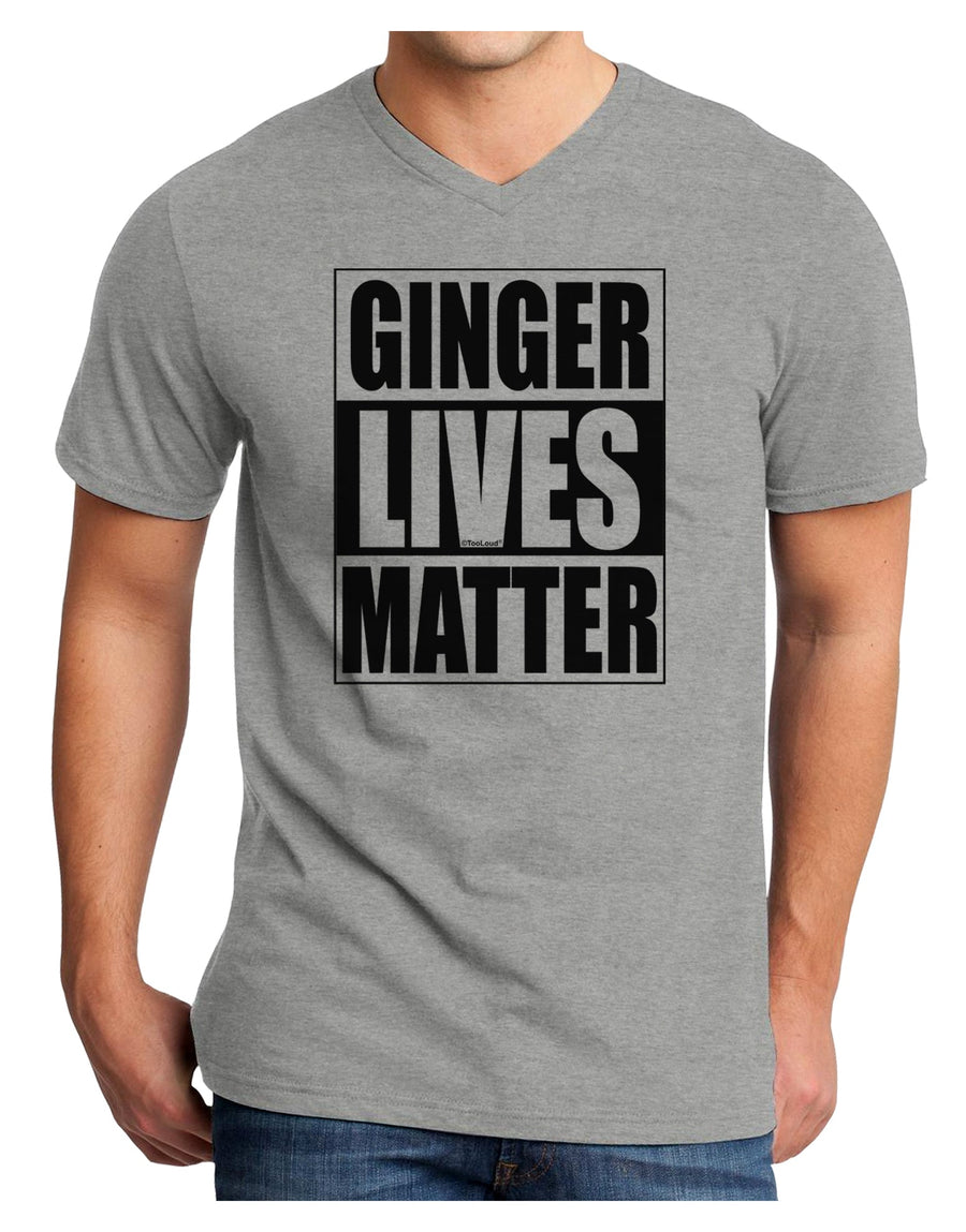 Ginger Lives Matter Adult V-Neck T-shirt by TooLoud-Mens V-Neck T-Shirt-TooLoud-White-Small-Davson Sales