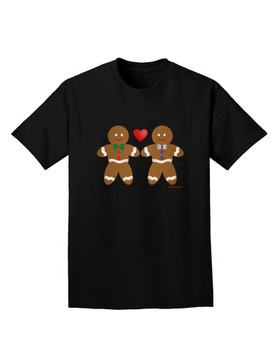 Gingerbread Man Couple Adult Dark T-Shirt by TooLoud-Mens T-Shirt-TooLoud-Black-Small-Davson Sales