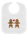 Gingerbread Man Couple Baby Bib by TooLoud