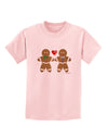 Gingerbread Man Couple Childrens T-Shirt by TooLoud-Childrens T-Shirt-TooLoud-PalePink-X-Small-Davson Sales