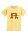 Gingerbread Man Couple Childrens T-Shirt by TooLoud-Childrens T-Shirt-TooLoud-Daffodil-Yellow-X-Small-Davson Sales