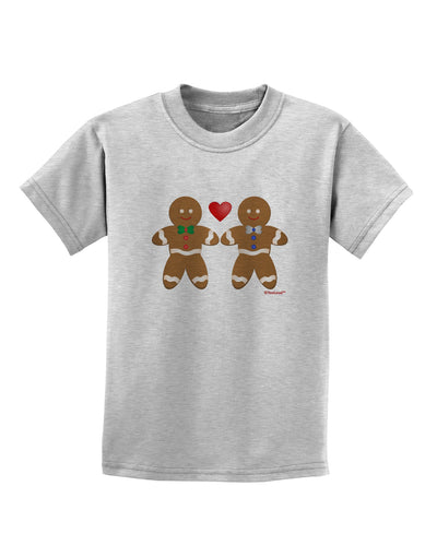 Gingerbread Man Couple Childrens T-Shirt by TooLoud-Childrens T-Shirt-TooLoud-AshGray-X-Small-Davson Sales