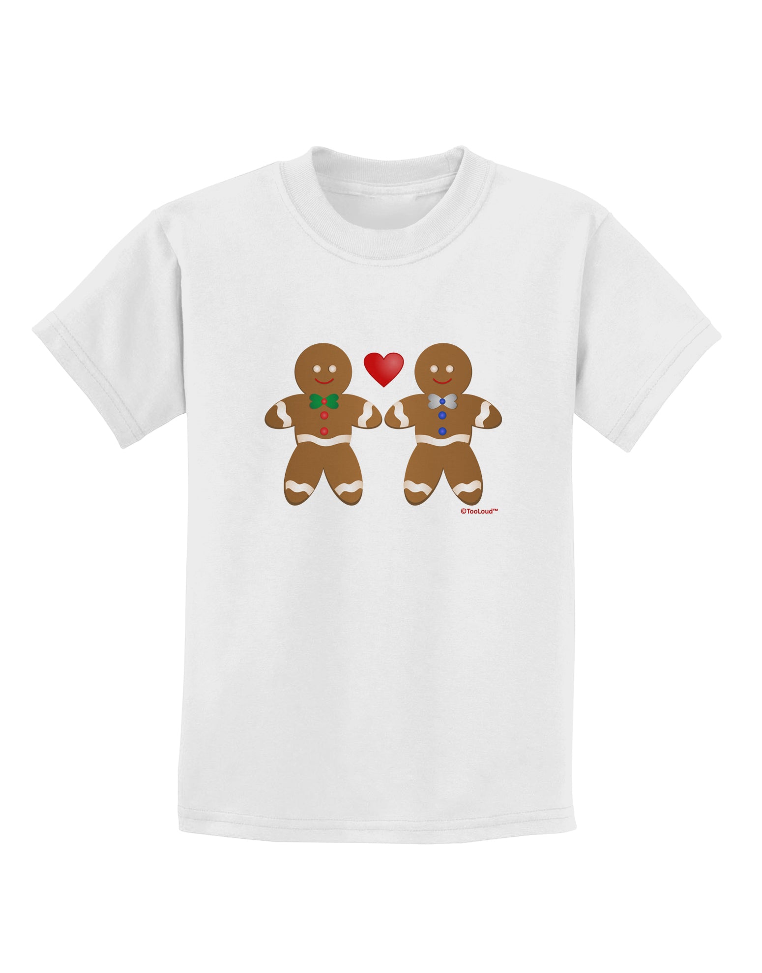 Gingerbread Man Couple Childrens T-Shirt by TooLoud-Childrens T-Shirt-TooLoud-White-X-Small-Davson Sales