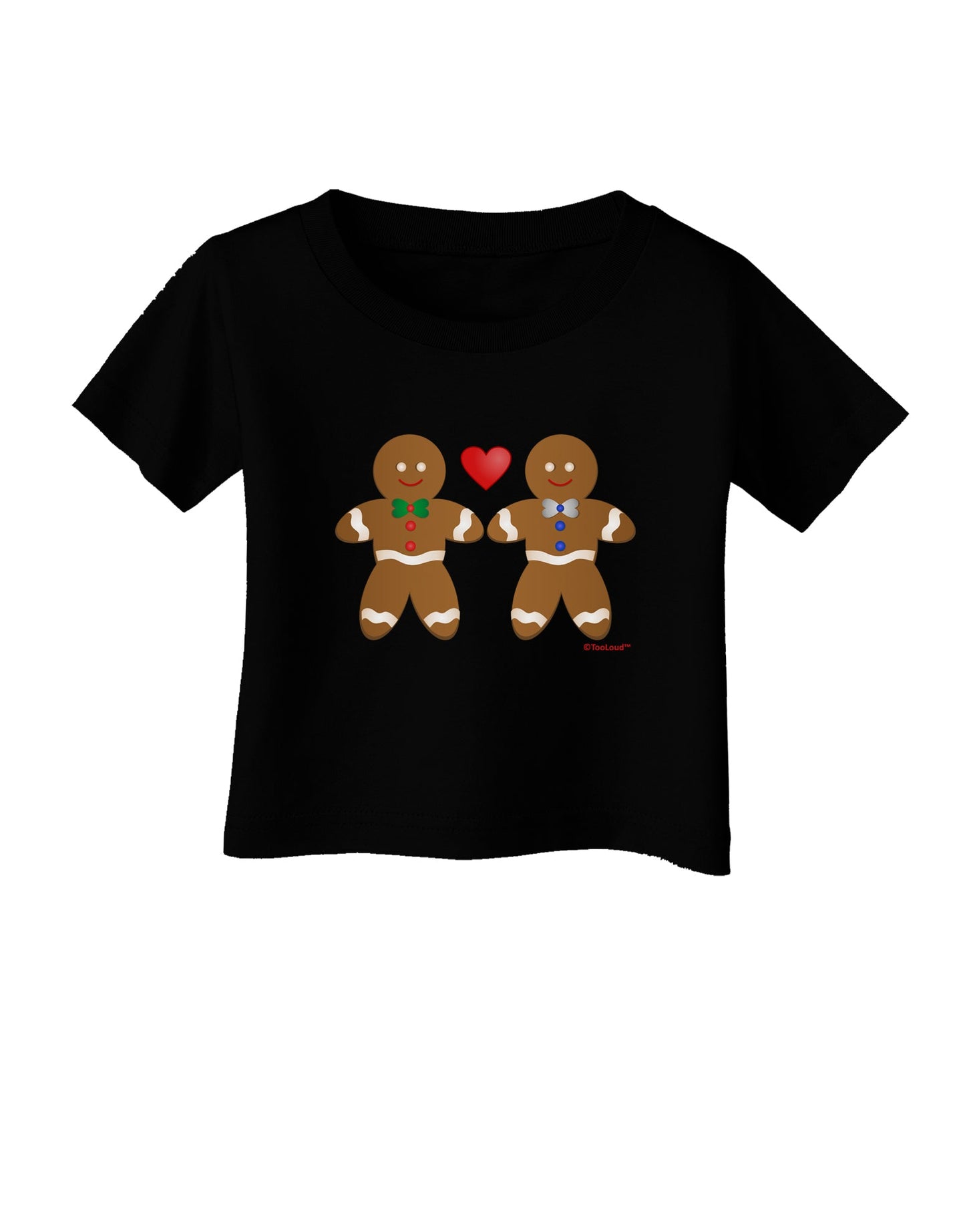 Gingerbread Man Couple Infant T-Shirt Dark by TooLoud-Infant T-Shirt-TooLoud-Black-06-Months-Davson Sales