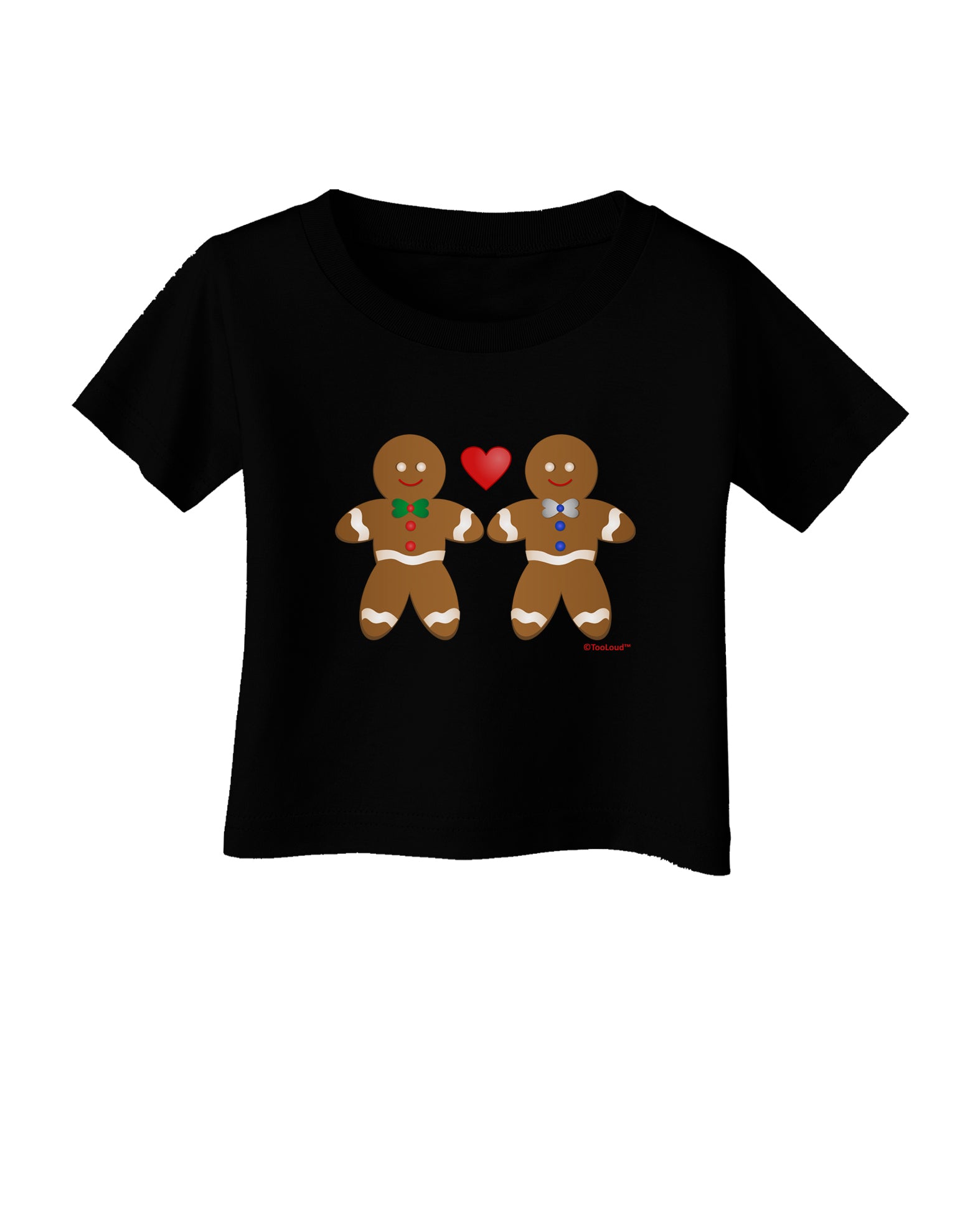 Gingerbread Man Couple Infant T-Shirt Dark by TooLoud-Infant T-Shirt-TooLoud-Black-06-Months-Davson Sales