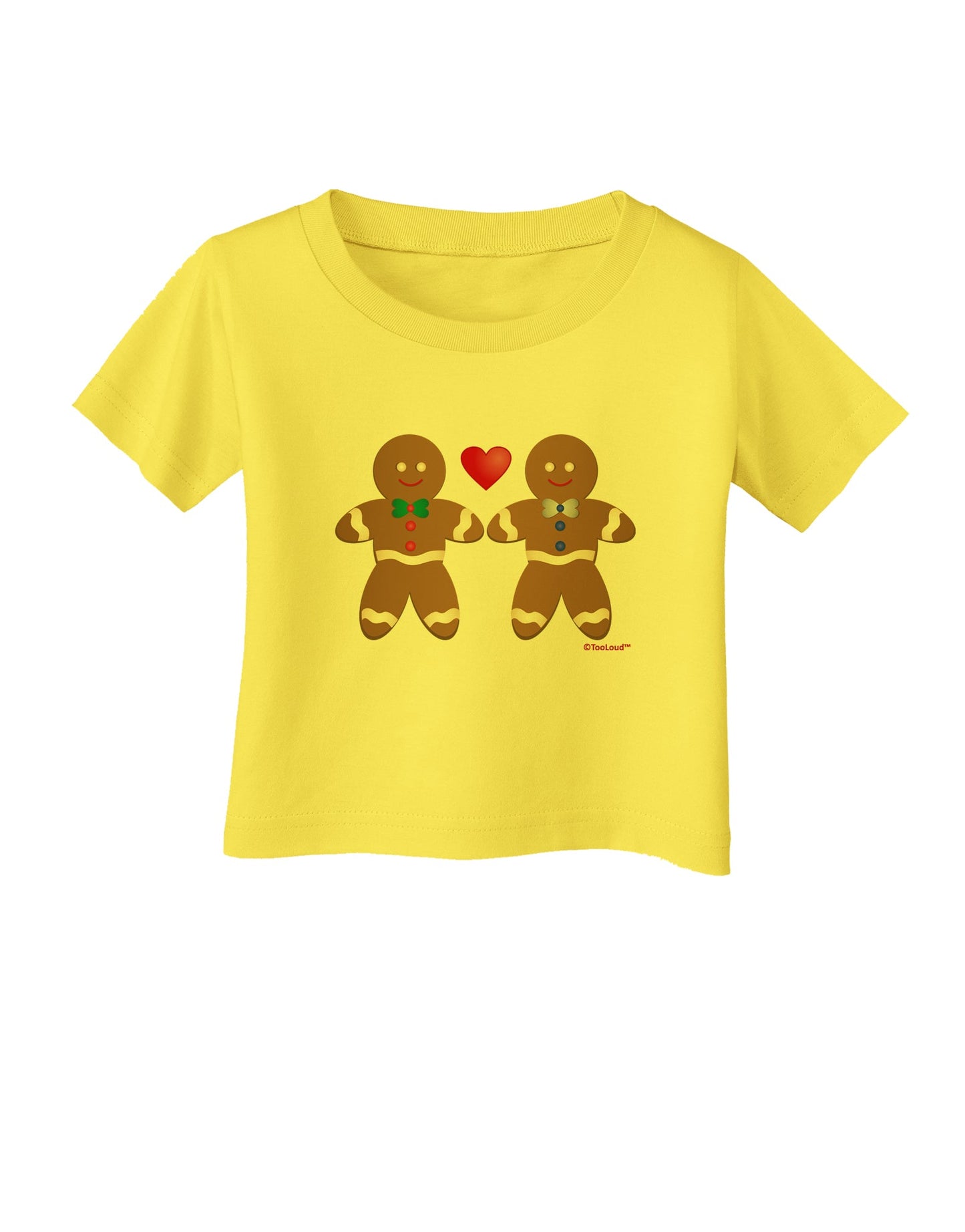 Gingerbread Man Couple Infant T-Shirt by TooLoud-Infant T-Shirt-TooLoud-Yellow-06-Months-Davson Sales