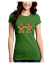 Gingerbread Man Couple Juniors Crew Dark T-Shirt by TooLoud-T-Shirts Juniors Tops-TooLoud-Kiwi-Green-Juniors Fitted X-Small-Davson Sales