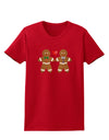 Gingerbread Man Couple Womens Dark T-Shirt by TooLoud-Womens T-Shirt-TooLoud-Red-X-Small-Davson Sales