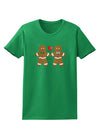 Gingerbread Man Couple Womens Dark T-Shirt by TooLoud-Womens T-Shirt-TooLoud-Kelly-Green-X-Small-Davson Sales